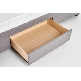 MODENA 140 cm łóżko tapicerowane z szufladami popiel (6p1szt)