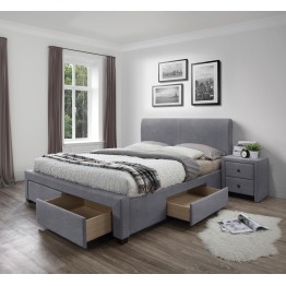 MODENA 3 łóżko z szufladami popiel velvet (6p1szt)