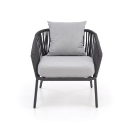 ROCCA zestaw ogrodowy ( sofa + fotel 2x + ława ), ciemny popiel / jasny popiel (1p1szt)