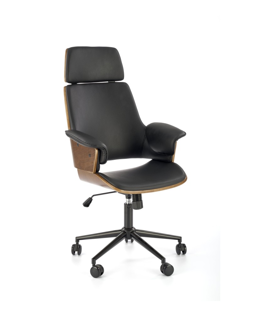 WEBER fotel gabinetowy orzechowy / czarny (1p1szt) WEBER fotel gabinetowy orzechowy / czarny (1p1szt)