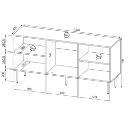 HOLE KOMODA 152 biały mat/ biały mat