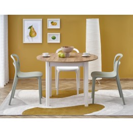 RINGO stół kolor blat dąb craft, nogi - biały (102-142x102x76 cm) (2p1szt)