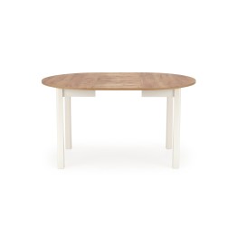 RINGO stół kolor blat dąb craft, nogi - biały (102-142x102x76 cm) (2p1szt)