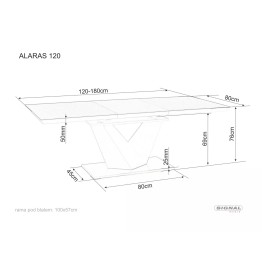 Stół Alaras II - ALARAS2C120