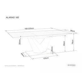 Stół Alaras III - ALARAS3BB160
