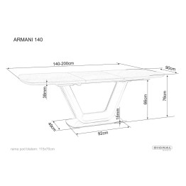 Stół Armani - ARMANIBB140