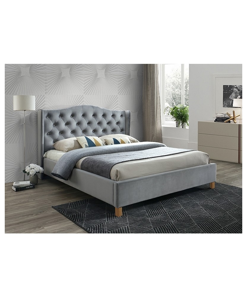Łóżko Aspen Velvet - ASPENV160SZD Łóżko Aspen Velvet - ASPENV160SZD