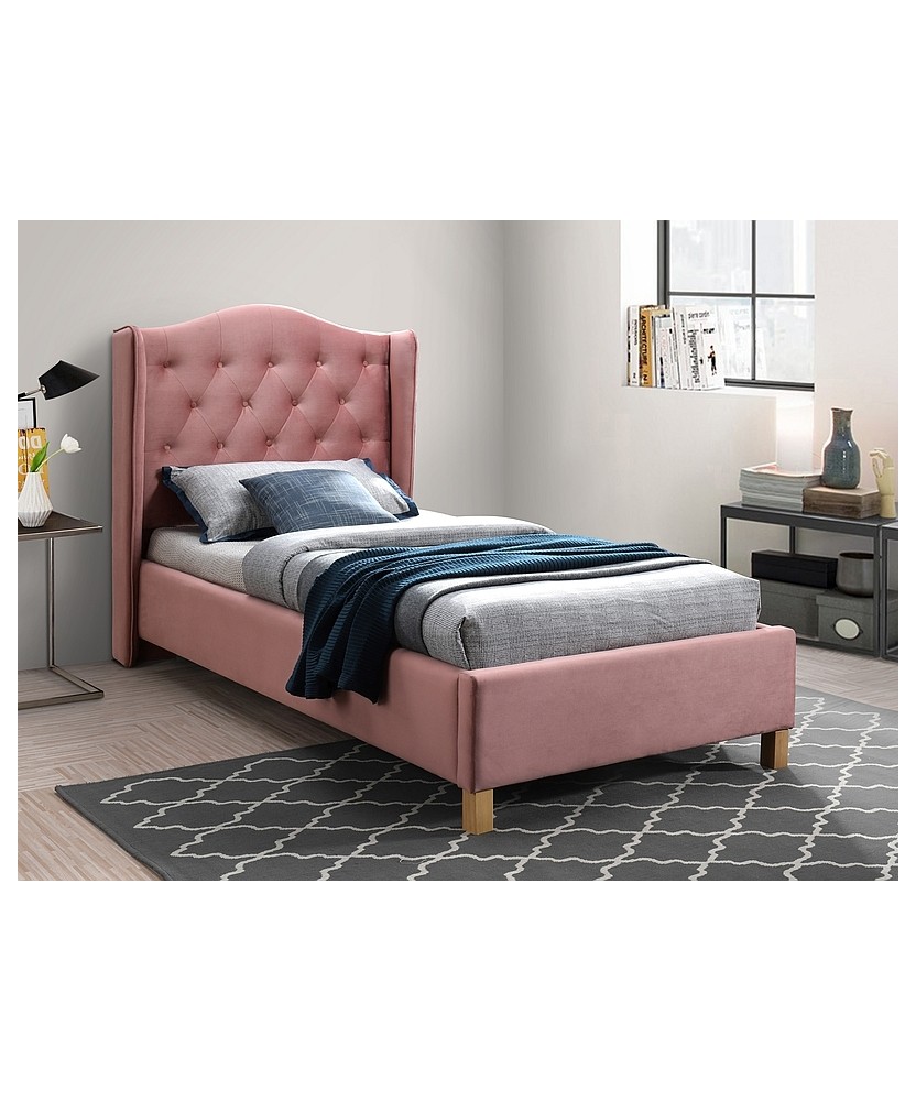 Łóżko Aspen Velvet - ASPENV90RD Łóżko Aspen Velvet - ASPENV90RD