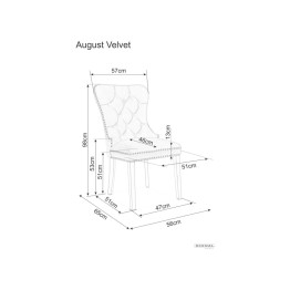 Krzesło August Velvet - AUGUSTVCC19