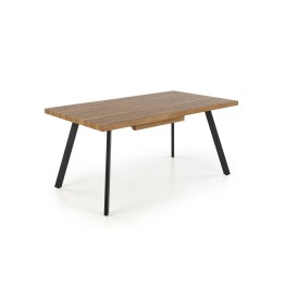 BERLIN stół rozkładany 160/220 cm, blat - orzechowy, stelaż - czarny (1p1szt)