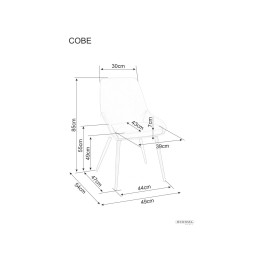 Krzesło Cobe Velvet - COBEVCOL