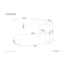 Stół Fiord - FIORDB80