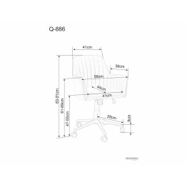 Fotel obrotowy Q-886 Velvet - OBRQ886VRA