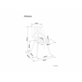 Krzesło Praga Sztruks - PRAGASCZ