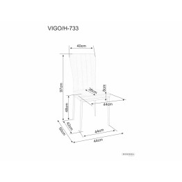 Krzesło Vigo Velvet - VIGOVCOL