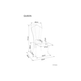 Krzesło Queen Velvet - QUEENVZCL