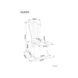Krzesło Queen Velvet - QUEENVZLBE