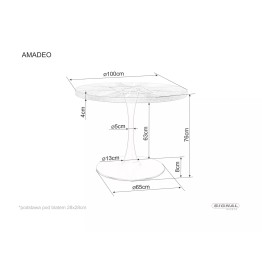 Stół Amadeo - AMADEOORCFI100