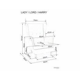 Fotel Harry Velvet - HARRYV14W