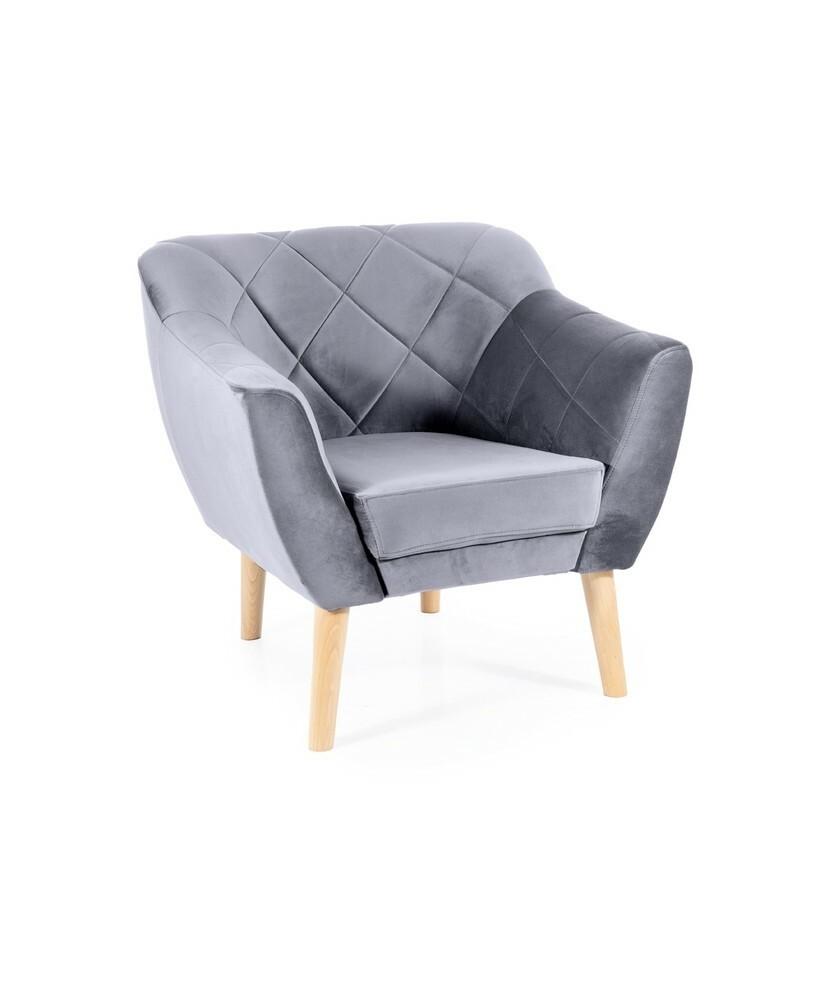 Fotel Karo 1 Velvet buk - KARO1V14BU Fotel Karo 1 Velvet buk - KARO1V14BU