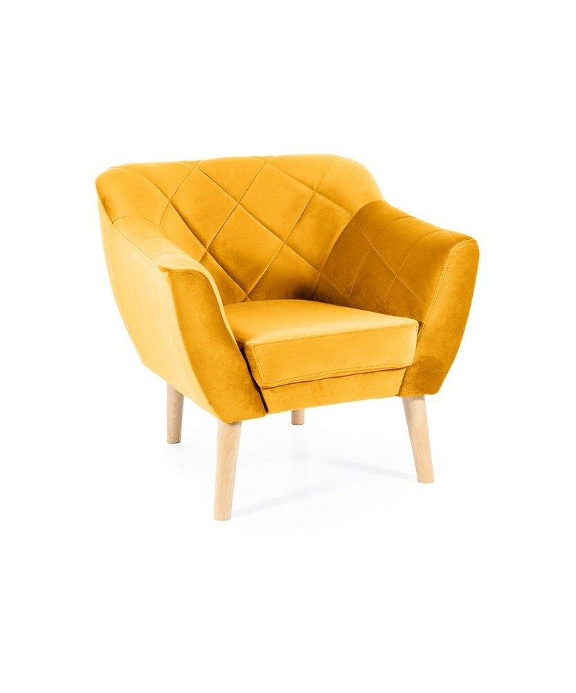 Fotel Karo 1 Velvet buk - KARO1V68BU Fotel Karo 1 Velvet buk - KARO1V68BU