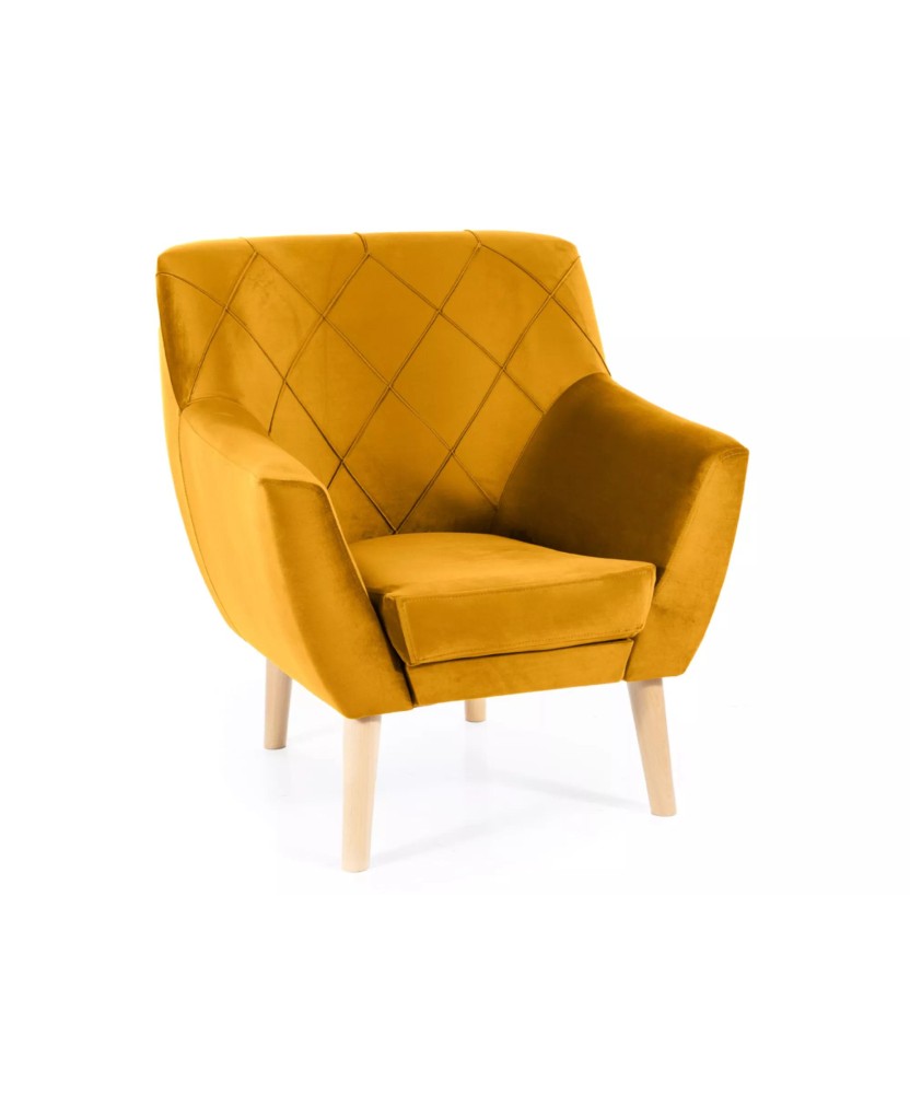 Fotel Kier 1 Velvet buk - KIER1V68BU Fotel Kier 1 Velvet buk - KIER1V68BU