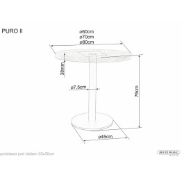 Stół Puro II dąb - PURO2LDCFI60