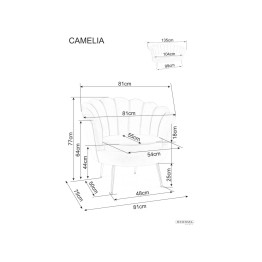 Fotel Camellia 1 Velvet - CAMELLIAV1RAZL