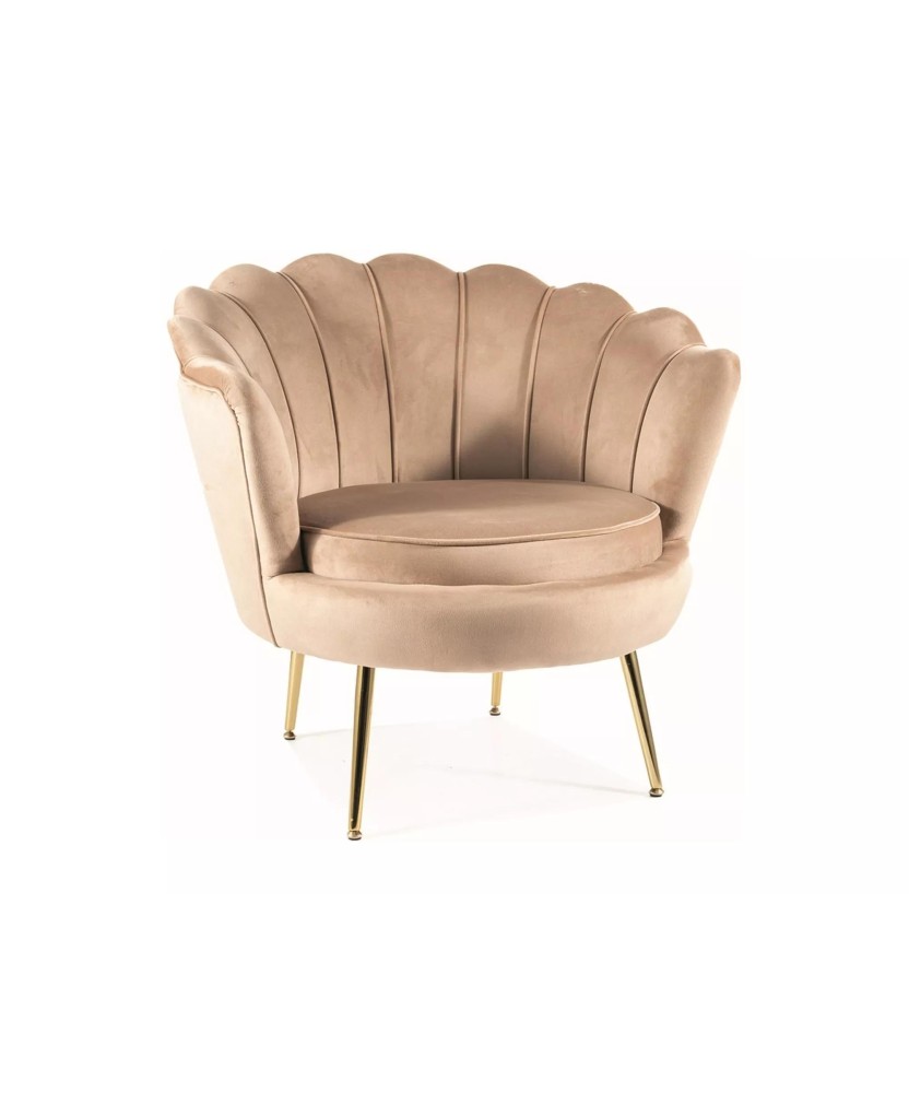 Fotel Camellia 1 Velvet - CAMELLIAV1BEZL Fotel Camellia 1 Velvet - CAMELLIAV1BEZL