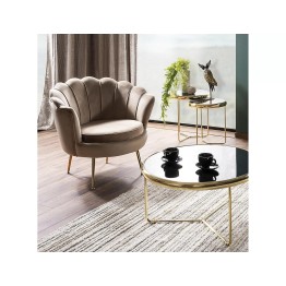Fotel Camellia 1 Velvet - CAMELLIAV1BEZL