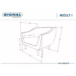 Fotel Molly 1 Velvet - MOLLY1V77OL