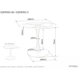 Stół Espero - ESPEROCC80