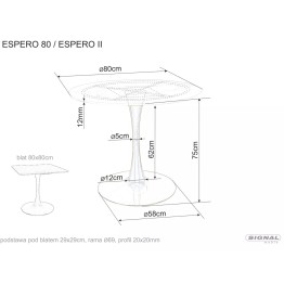 Stół Espero II - ESPEROIICC80