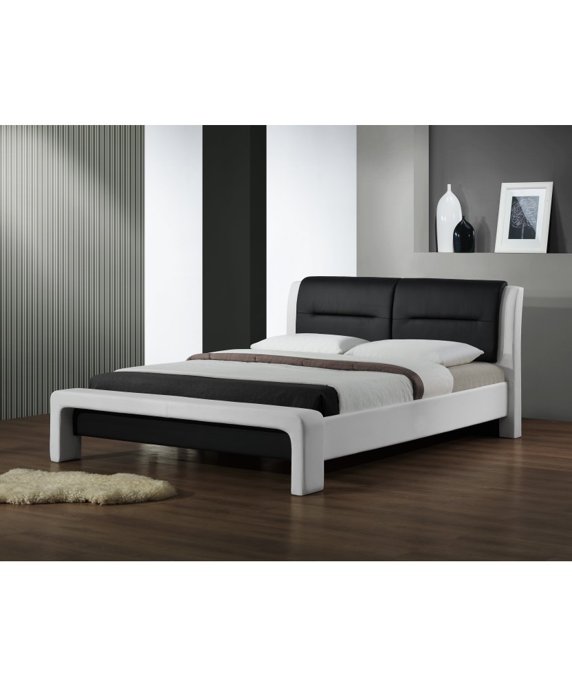 CASSANDRA 120 cm łóżko biało-czarny (3p1szt) CASSANDRA 120 cm łóżko biało-czarny (3p1szt)