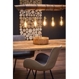 DICKSON stół rozkładany 120-180/80 cm, blat - naturalny, nogi - czarny (2p1szt)