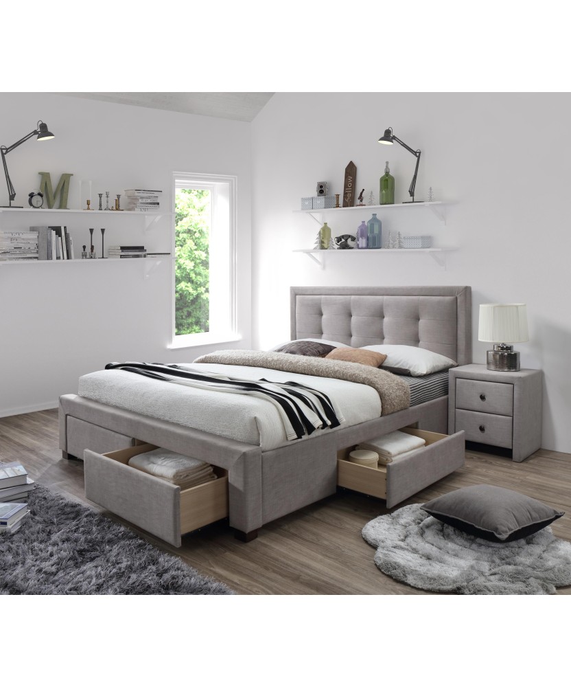 EVORA łóżko beżowy (6p1szt) EVORA łóżko beżowy (6p1szt)