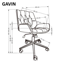 GAVIN fotel gabinetowy orzechowy / czarny (1p1szt)
