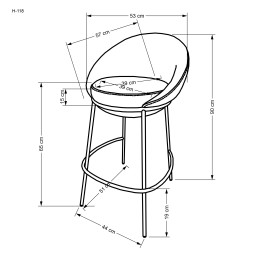 H118 hoker wielokolorowy (1p2szt)