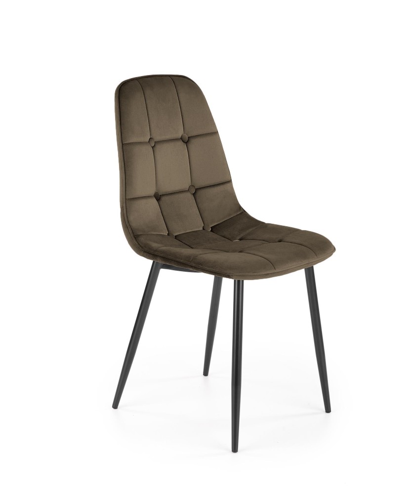 K417 krzesło brązowy velvet (1p4szt) K417 krzesło brązowy velvet (1p4szt)