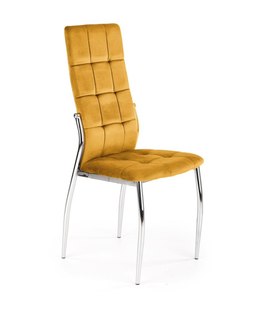 K416 krzesło musztardowy velvet (1p4szt) K416 krzesło musztardowy velvet (1p4szt)