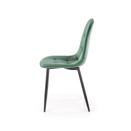 K417 krzesło ciemny zielony velvet (1p4szt)