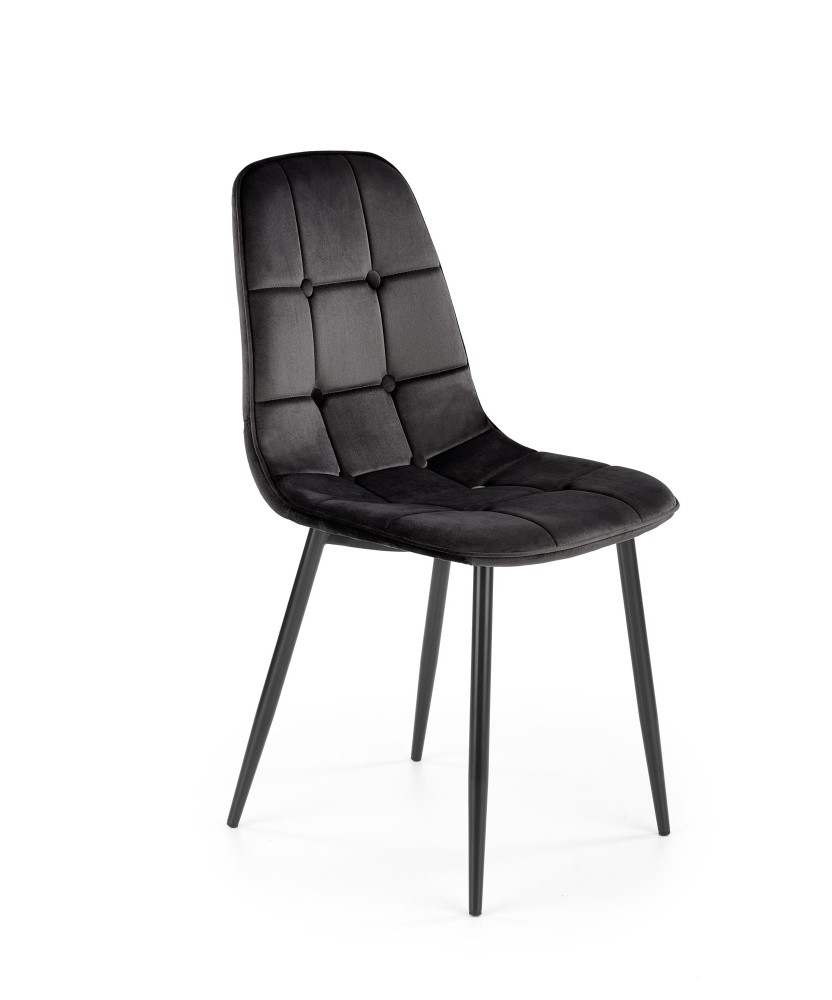 K417 krzesło czarny velvet (1p4szt) K417 krzesło czarny velvet (1p4szt)