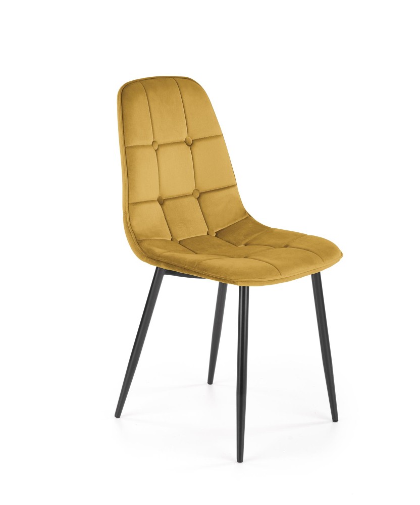 K417 krzesło musztardowy velvet (1p4szt) K417 krzesło musztardowy velvet (1p4szt)