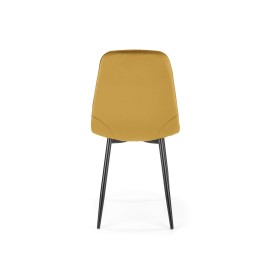 K417 krzesło musztardowy velvet (1p4szt)