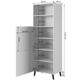 ABETO WITRYNA 60 grafit mat/ grafit połysk
