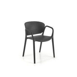 K491 krzesło plastik czarny (1p4szt)