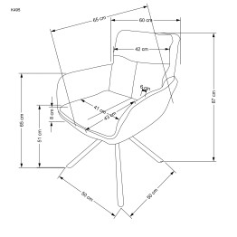 K495 krzesło beżowy (1p2szt)